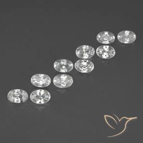 Gemme di Zircone Bianco naturale da 7.72 ct, Ovale, VS
