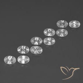 Gemme di Zircone Bianco naturale da 7.96 ct, Ovale, VS
