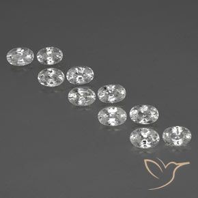 8.33ctw Naturale Bianco Zircone, Ovale, VVS-VS