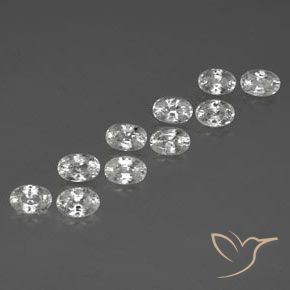 Gemme di Zircone Bianco naturale da 8.33 ct, Ovale, VVS-VS