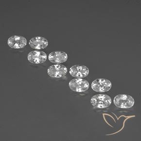 8.21ctw Naturale Bianco Zircone, Ovale, VS