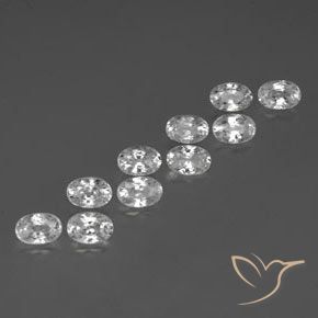 Gemme di Zircone Bianco naturale da 8.21 ct, Ovale, VS