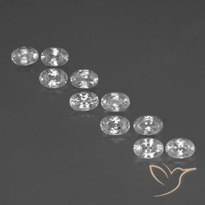 8.06ctw Naturale Bianco Zircone, Ovale, VVS-VS