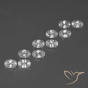 Gemme di Zircone Bianco naturale da 8.06 ct, Ovale, VVS-VS