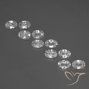 6.73ctw Naturale Bianco Zircone, Ovale, VS