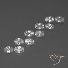 Gemme di Zircone Bianco naturale da 8.04 ct, Ovale, VVS-VS