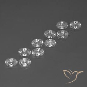 Gemme di Zircone Bianco naturale da 7.00 ct, Ovale, VVS-VS