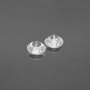 Zircone naturale bianco da  ct, taglio rotondo, SI