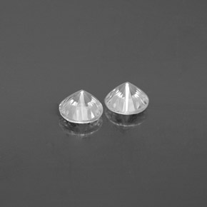 Zircone naturale bianco da  ct, taglio rotondo, VVS