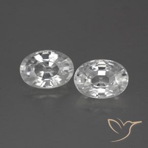 2.90ctw Naturale Bianco Zircone, Ovale, VVS-VS