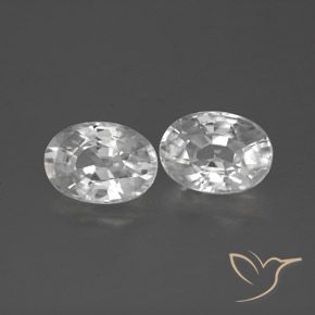 Gemme di Zircone Bianco naturale da 2.90 ct, Ovale, VVS-VS