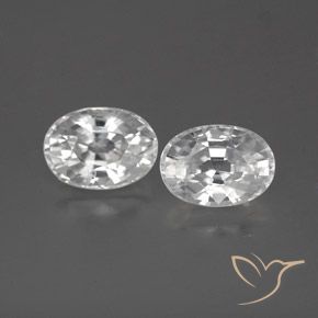 2.78ctw Naturale Bianco Zircone, Ovale, VVS-VS