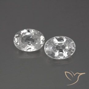 2.75ctw Naturale Bianco Zircone, Ovale, VVS-VS