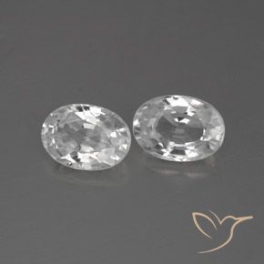Gemme di Zircone Bianco naturale da 2.59 ct, Ovale, VS-SI