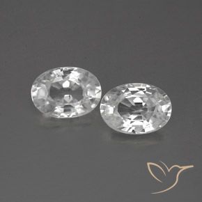 2.50ctw Naturale Bianco Zircone, Ovale, VS-SI