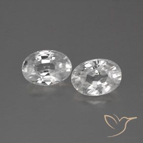 2.59ctw Naturale Bianco Zircone, Ovale, VVS-VS