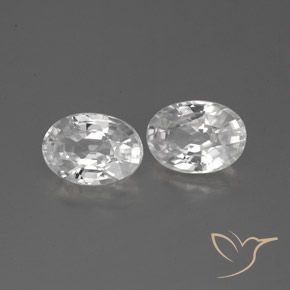 Gemme di Zircone Bianco naturale da 2.59 ct, Ovale, VVS-VS