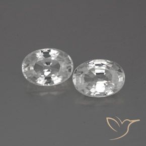 2.61ctw Naturale Bianco Zircone, Ovale, VS