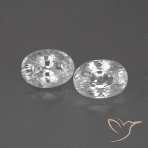 2.87ctw Naturale Bianco Zircone, Ovale, VS-SI