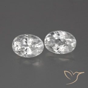 Gemme di Zircone Bianco naturale da 2.87 ct, Ovale, VS-SI