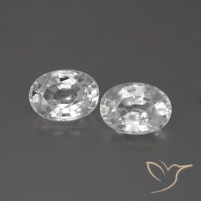 2.64ctw Naturale Bianco Zircone, Ovale, VVS-VS