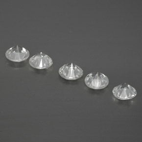 Gemme di Zircone Bianco naturale da  ct, Taglio rotondo, VVS-VS