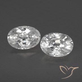 Gemme di Zircone Bianco naturale da 2.89 ct, Ovale, VS-SI