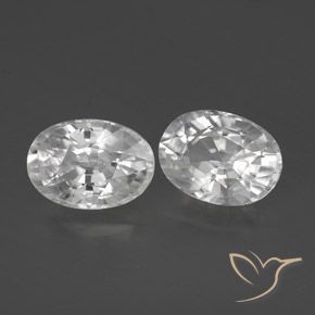 Gemme di Zircone Bianco naturale da 2.89 ct, Ovale, VS-SI