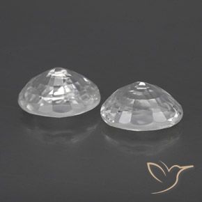Gemme di Zircone Bianco naturale da 2.89 ct, Ovale, VS-SI
