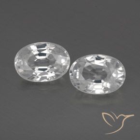 2.87ctw Naturale Bianco Zircone, Ovale, VVS