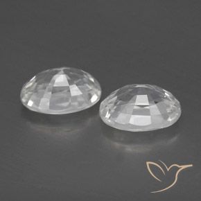 Gemme di Zircone Bianco naturale da 2.87 ct, Ovale, VVS