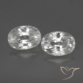 2.97ctw Naturale Bianco Zircone, Ovale, VS
