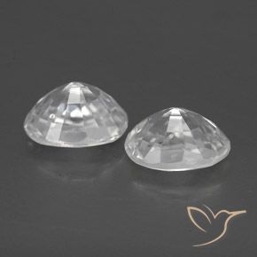 Gemme di Zircone Bianco naturale da 2.87 ct, Ovale, VVS-VS