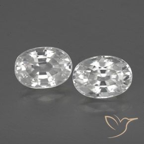 2.93ctw Naturale Bianco Zircone, Ovale, VVS