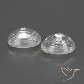 Gemme di Zircone Bianco naturale da 2.93 ct, Ovale, VVS