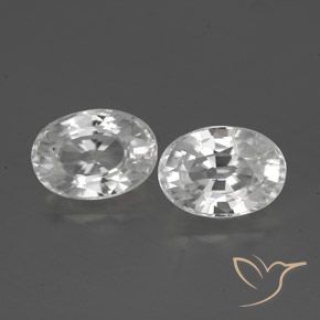 2.82ctw Naturale Bianco Zircone, Ovale, VVS-VS