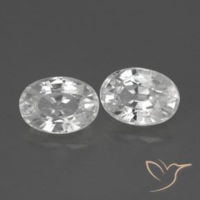 Gemme di Zircone Bianco naturale da 2.82 ct, Ovale, VVS-VS