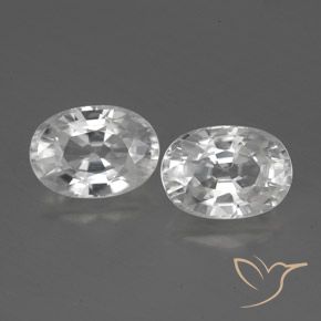 2.86ctw Naturale Bianco Zircone, Ovale, VVS-VS