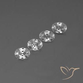 Gemme di Zircone Bianco trasparente naturale da 5.15 ct, Ovale, VS