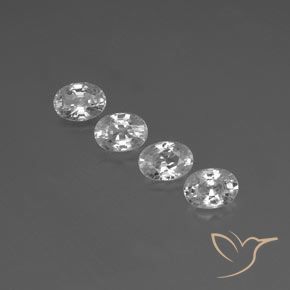 5.39ctw Naturale Bianco Zircone, Ovale, VVS-VS
