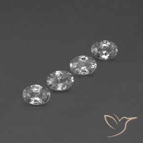 Gemme di Zircone Bianco trasparente naturale da 5.16 ct, Ovale, VS