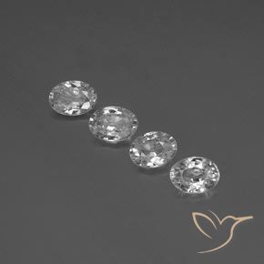 4.75ctw Naturale Bianco trasparente Zircone, Ovale, VVS-VS