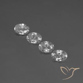 5.07ctw Naturale Bianco trasparente Zircone, Ovale, VS