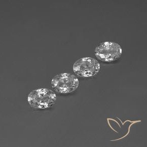Gemme di Zircone Bianco trasparente naturale da 5.07 ct, Ovale, VS