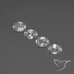 4.89ctw Naturale Bianco trasparente Zircone, Ovale, VVS-VS