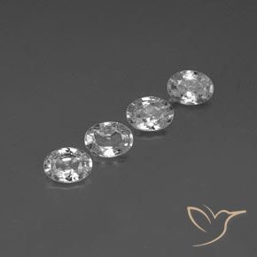 Gemme di Zircone Bianco trasparente naturale da 4.68 ct, Ovale, VVS-VS