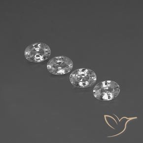 4.61ctw Naturale Bianco trasparente Zircone, Ovale, VVS-VS