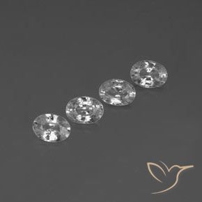 Gemme di Zircone Bianco trasparente naturale da 4.61 ct, Ovale, VVS-VS