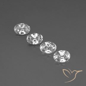 5.45ctw Naturale Bianco trasparente Zircone, Ovale, VVS-VS