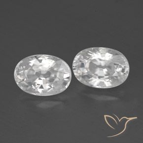 Gemme di Zircone Bianco naturale da 3.03 ct, Ovale, VVS-VS